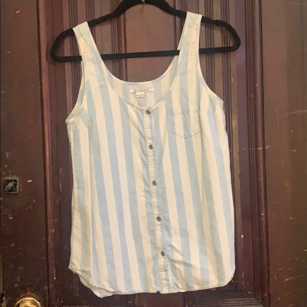 Striped tank top.